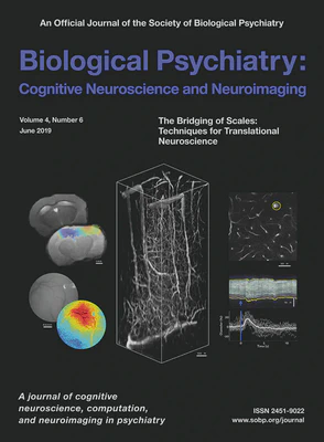 Featured on cover of *Biological Psychiatry: Cognitive Neuroscience and Neuroimaging*