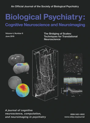 Featured on cover of *Biological Psychiatry: Cognitive Neuroscience and Neuroimaging*